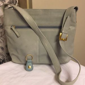 Powdery Grey/Blue Stone Mountain Shoulder Bag